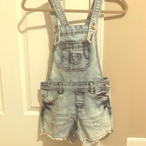 Girls Kids Stonewash overalls size 12
